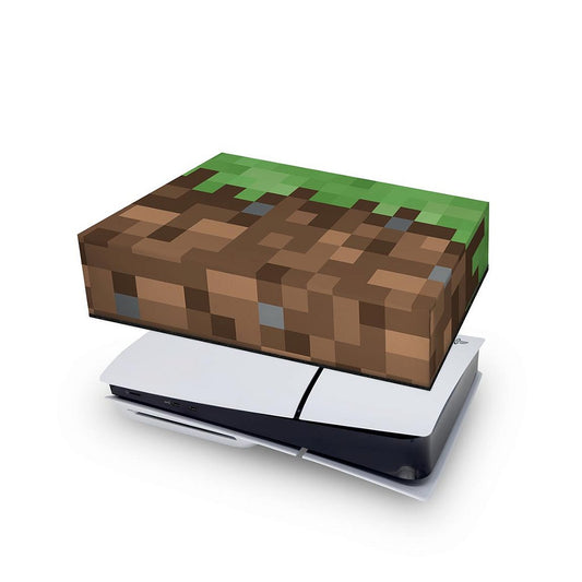 PS5 Slim Capa Anti Poeira Horizontal - Minecraft