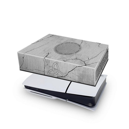 PS5 Slim Capa Anti Poeira Horizontal - Mjolnir Thor Amor e Trovão