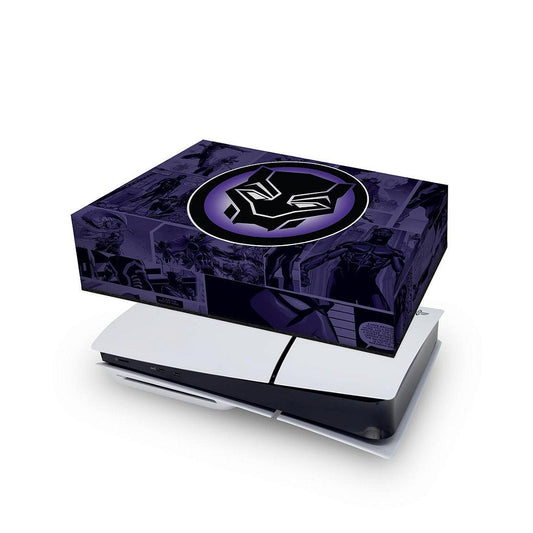 PS5 Slim Capa Anti Poeira Horizontal - Pantera Negra Comics