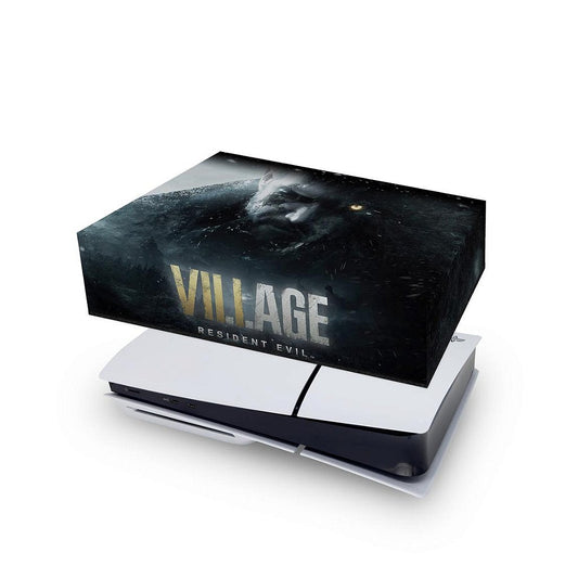 PS5 Slim Capa Anti Poeira Horizontal - Resident Evil Village