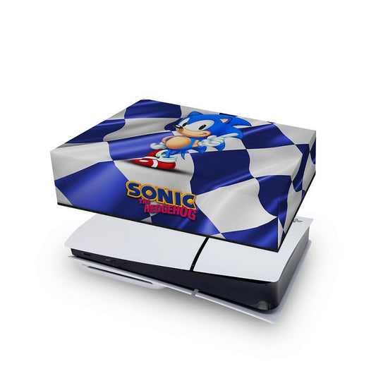 PS5 Slim Capa Anti Poeira Horizontal - Sonic