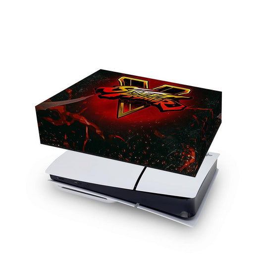 PS5 Slim Capa Anti Poeira Horizontal - Street Fighter V