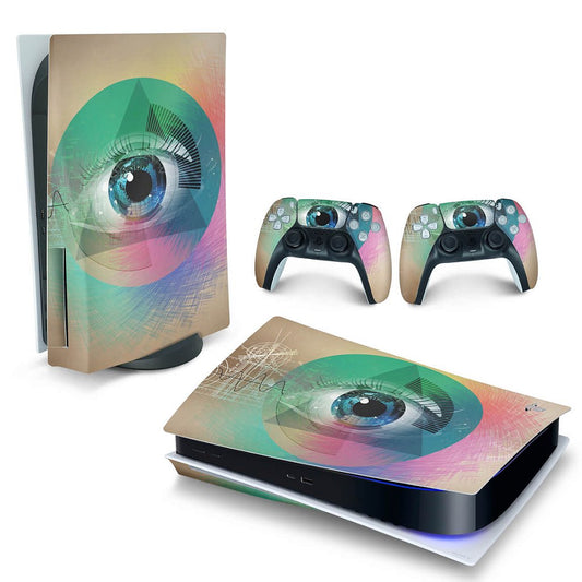Skin Anti-Rage PS5 Fat Horizontal - Abstrato #89
