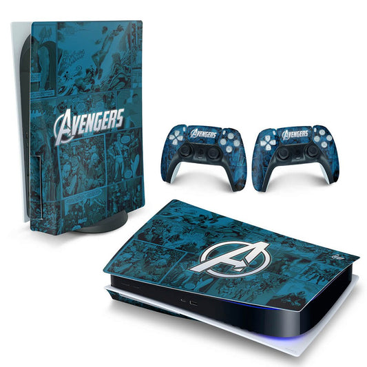 Skin Anti-Rage PS5 Fat Horizontal - Avengers Vingadores Comics