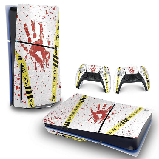 Skin Anti-Rage PS5 Slim Horizontal - Cena De Crime Scene