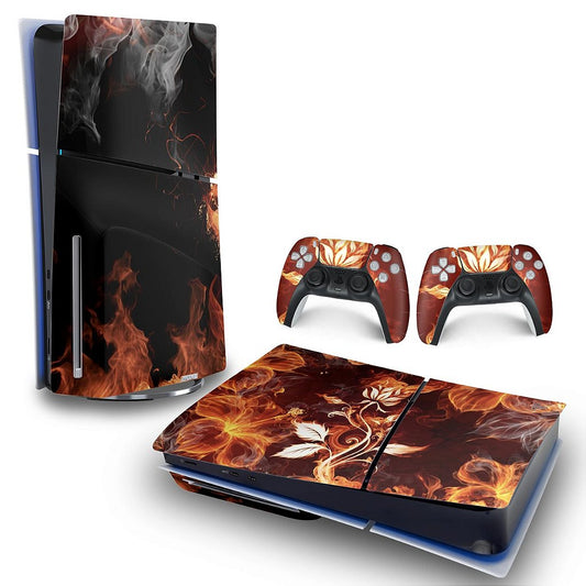 Skin Anti-Rage PS5 Slim Horizontal - Fire Flower