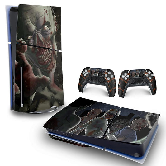 Skin Anti-Rage PS5 Slim Horizontal - Zombie Zumbi The Walking