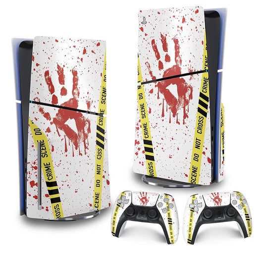 Skin Anti-Rage PS5 Slim Vertical - Cena De Crime Scene