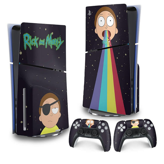 Skin Anti-Rage PS5 Slim Vertical - Morty Rick And Morty