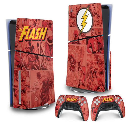 Skin Anti-Rage PS5 Slim Vertical - The Flash Comics