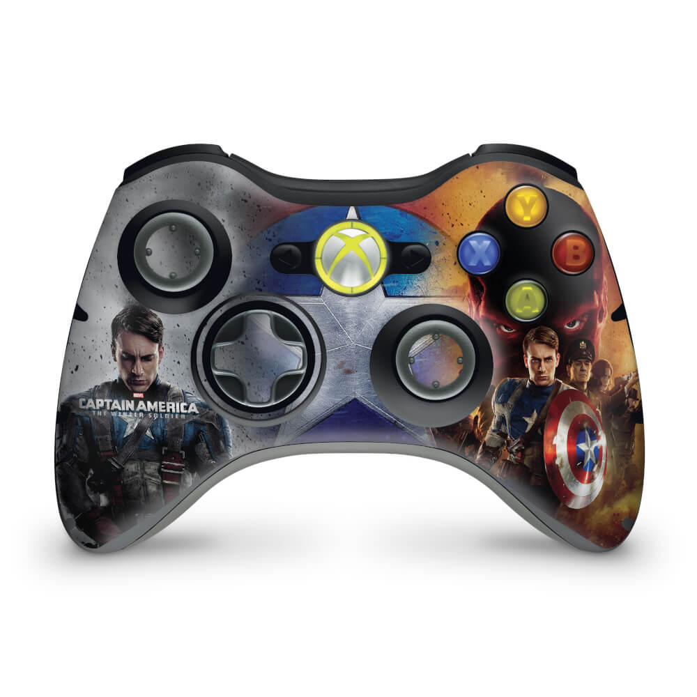 Skin Anti-Rage Xbox 360 Controle - Capitão América