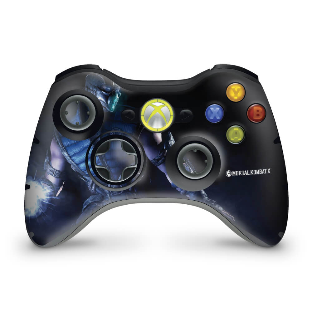 Skin Anti-Rage Xbox 360 Controle - Mortal Kombat X Subzero