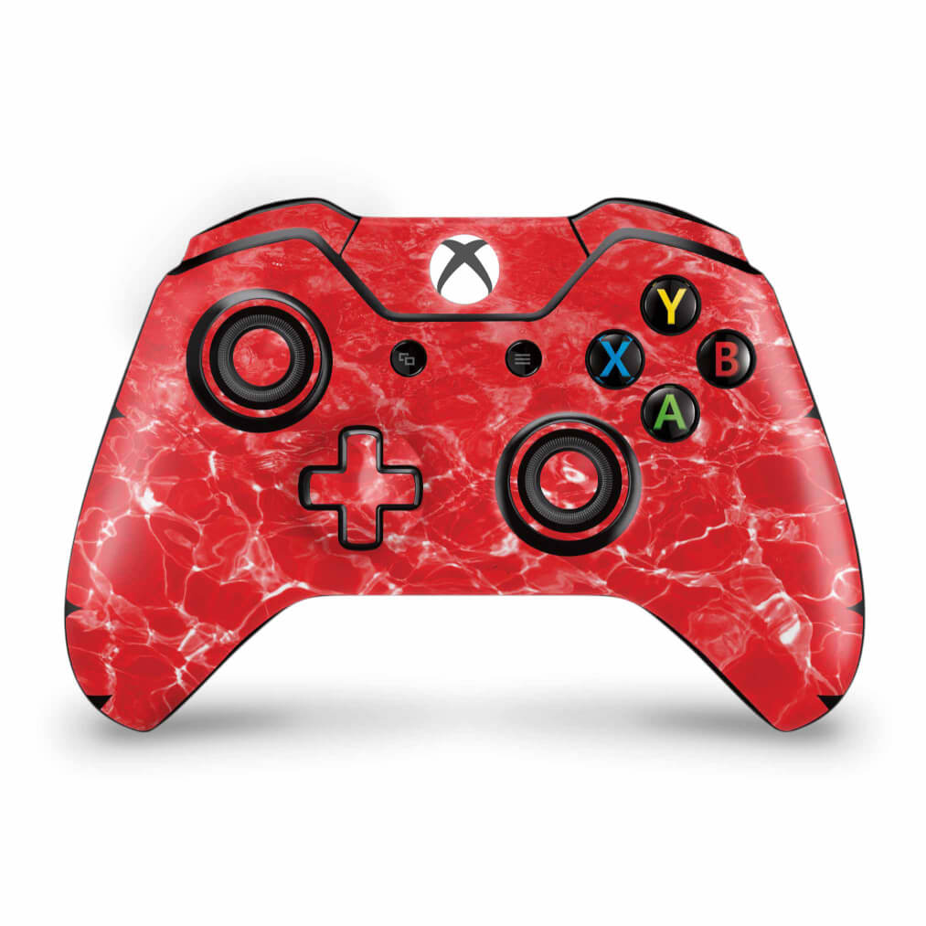 Skin Anti-Rage Xbox One Fat Controle - Aquático Água Vermelha