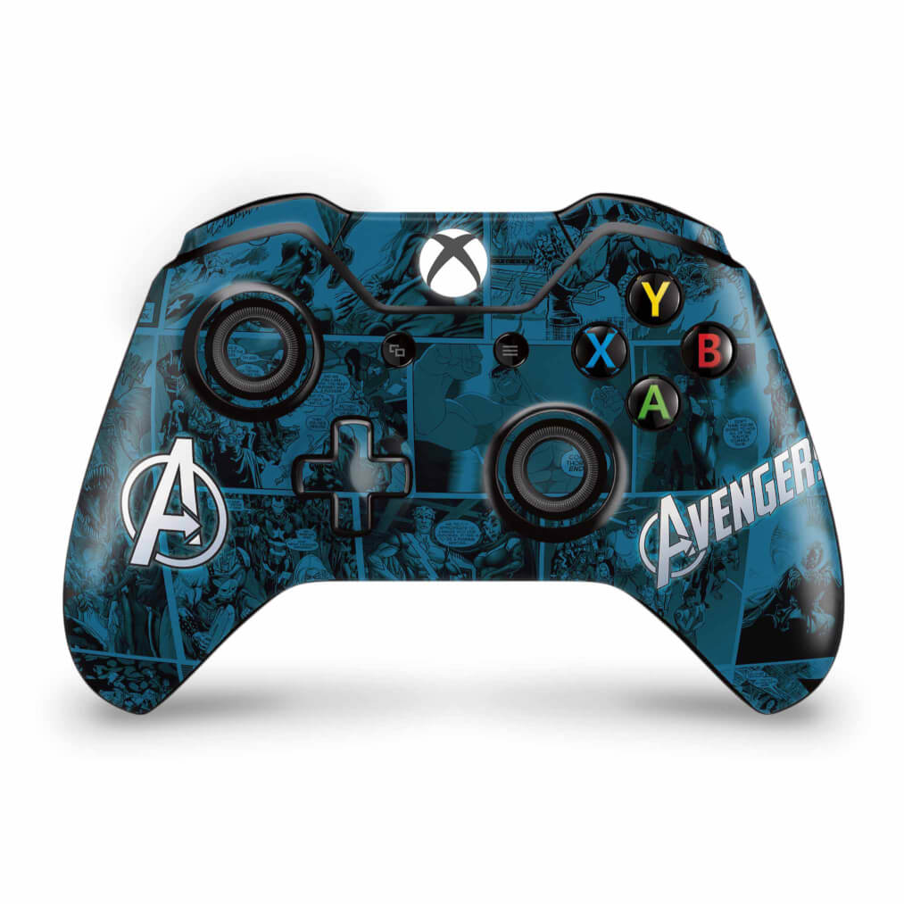 Skin Anti-Rage Xbox One Fat Controle - Avengers Vingadores Comics