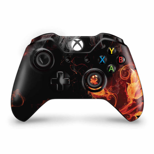 Skin Anti-Rage Xbox One Fat Controle - Fire Flower