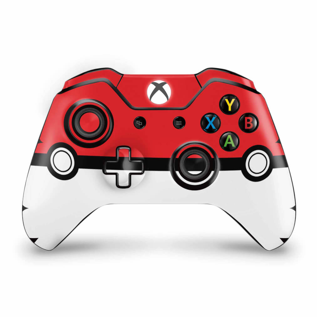 Skin Anti-Rage Xbox One Fat Controle - Pokemon Pokebola
