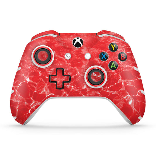 Skin Anti-Rage Xbox One Slim X Controle - Aquático Água Vermelha