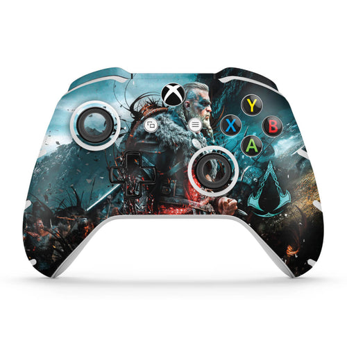 Skin Anti-Rage Xbox One Slim X Controle - Assassin's Creed Valhalla