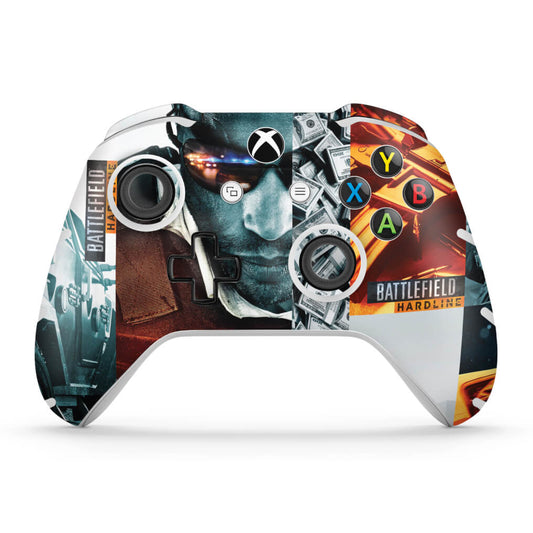 Skin Anti-Rage Xbox One Slim X Controle - Battlefield Hardline