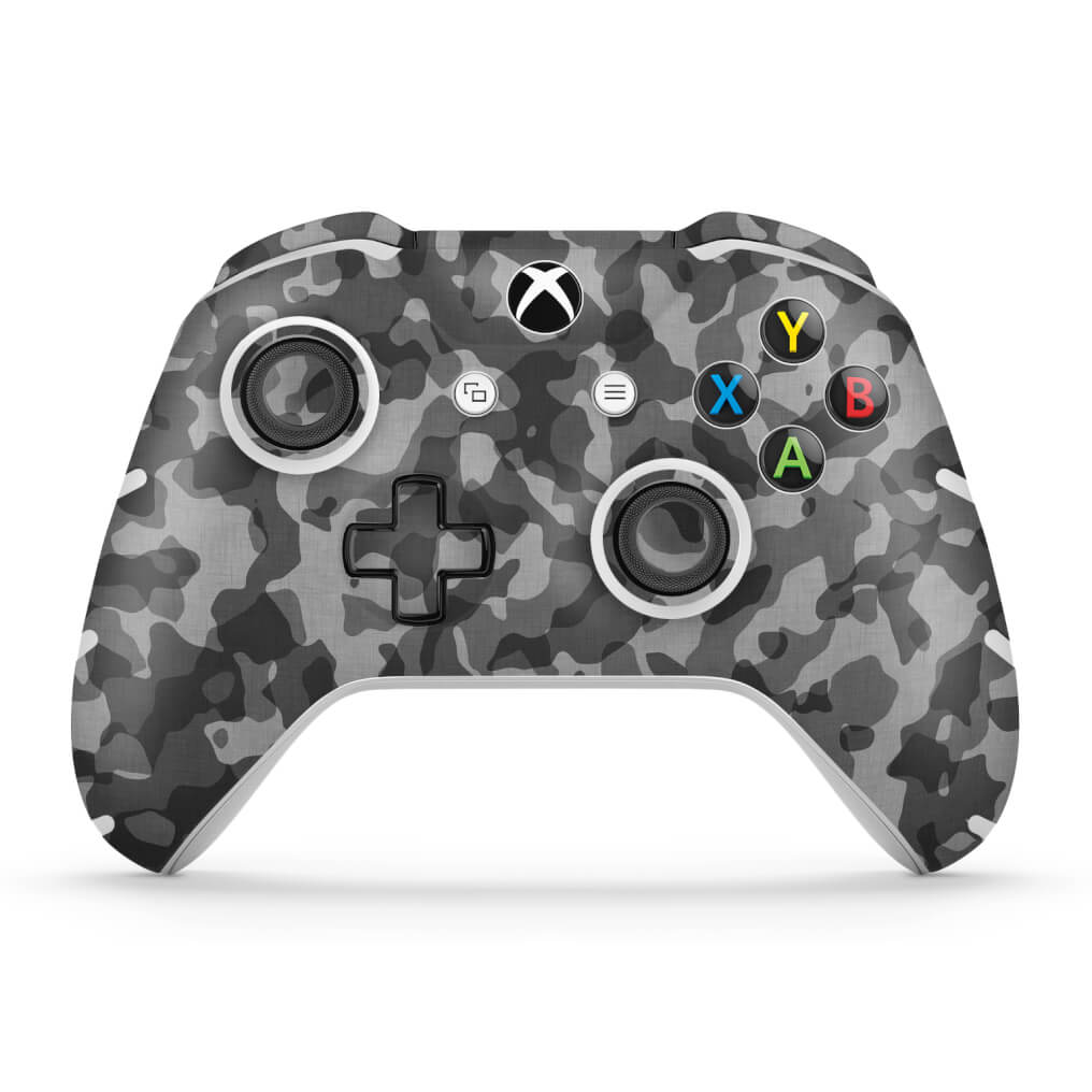 Skin Anti-Rage Xbox One Slim X Controle - Camuflagem Cinza