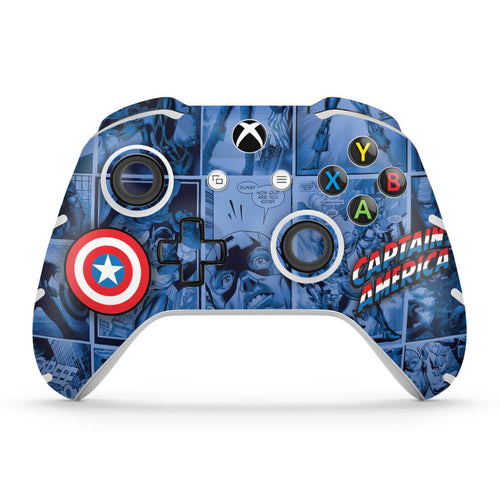 Skin Anti-Rage Xbox One Slim X Controle - Capitão América Comics