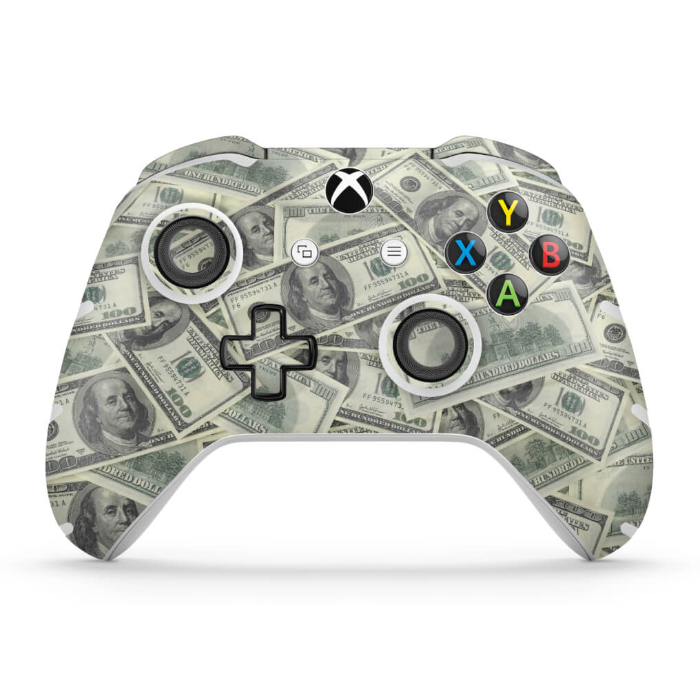 Skin Anti-Rage Xbox One Slim X Controle - Dollar Money Dinheiro