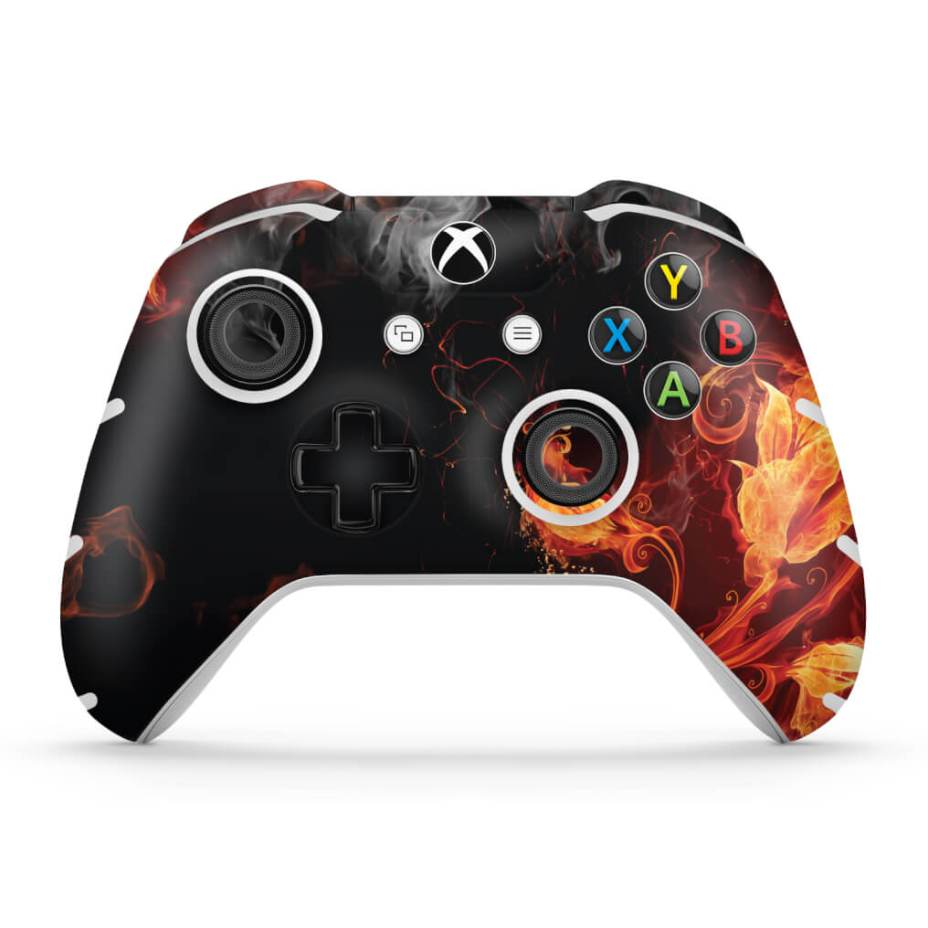 Skin Anti-Rage Xbox One Slim X Controle - Fire Flower