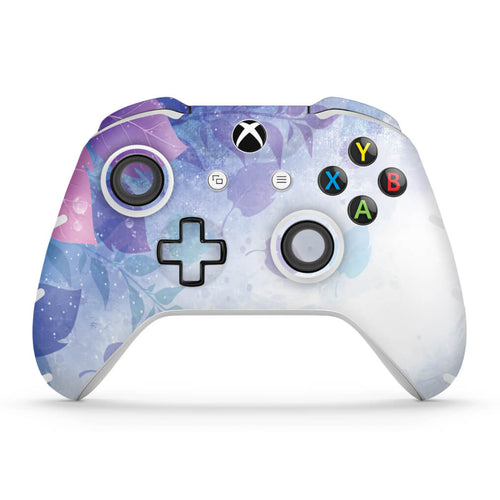 Skin Anti-Rage Xbox One Slim X Controle - Folhas Lilás