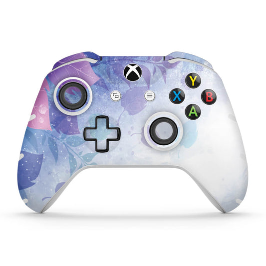 Skin Anti-Rage Xbox One Slim X Controle - Folhas Lilás