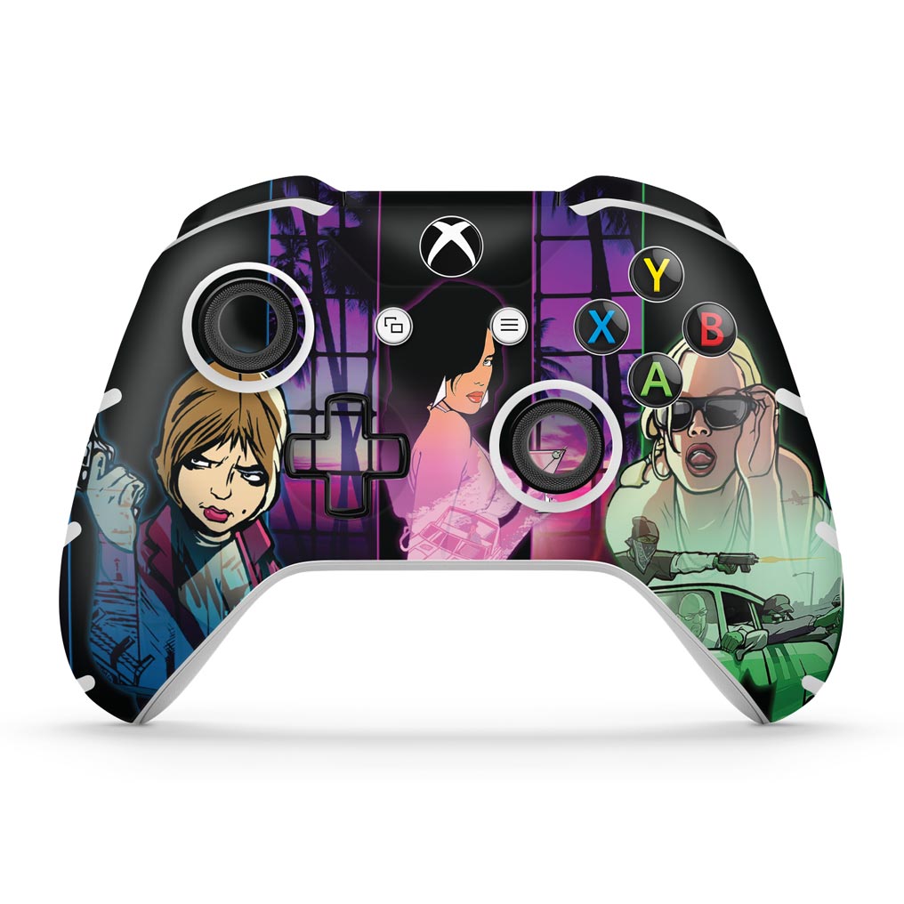 Skin Anti-Rage Xbox One Slim X Controle - GTA The Trilogy