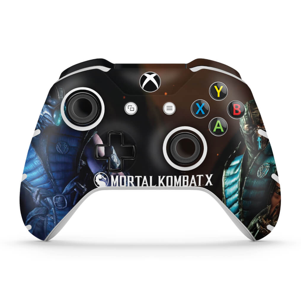 Skin Anti-Rage Xbox One Slim X Controle - Mortal Kombat X - Subzero
