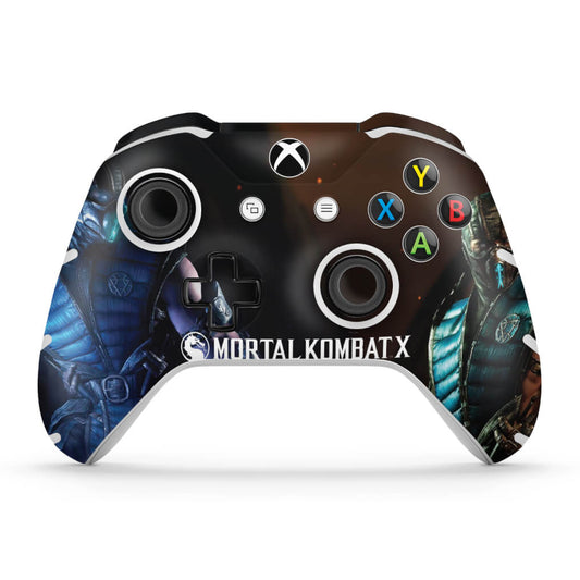 Skin Anti-Rage Xbox One Slim X Controle - Mortal Kombat X - Subzero