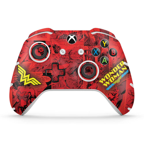 Skin Anti-Rage Xbox One Slim X Controle - Mulher Maravilha Comics