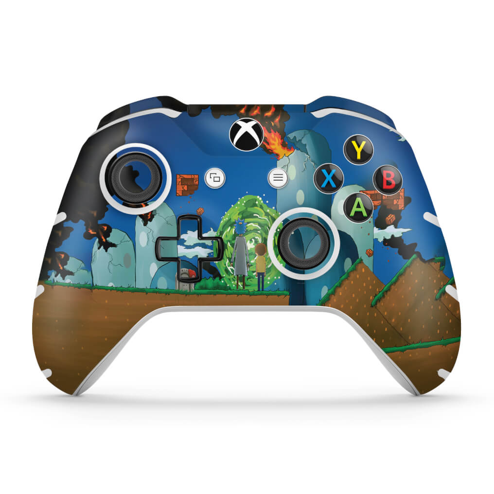 Skin Anti-Rage Xbox One Slim X Controle - Rick And Morty Mario
