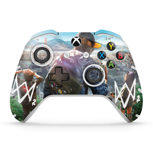 Skin Anti-Rage Xbox One Slim X Controle - Watch Dogs 2