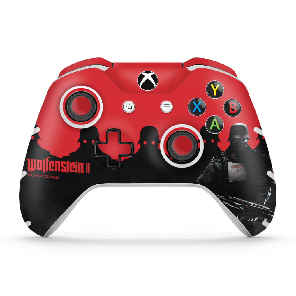 Skin Anti-Rage Xbox One Slim X Controle - Wolfenstein 2 New Order
