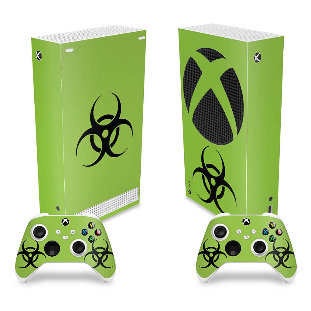 Skin Anti-Rage Xbox Series S Vertical - Biohazard Radioativo