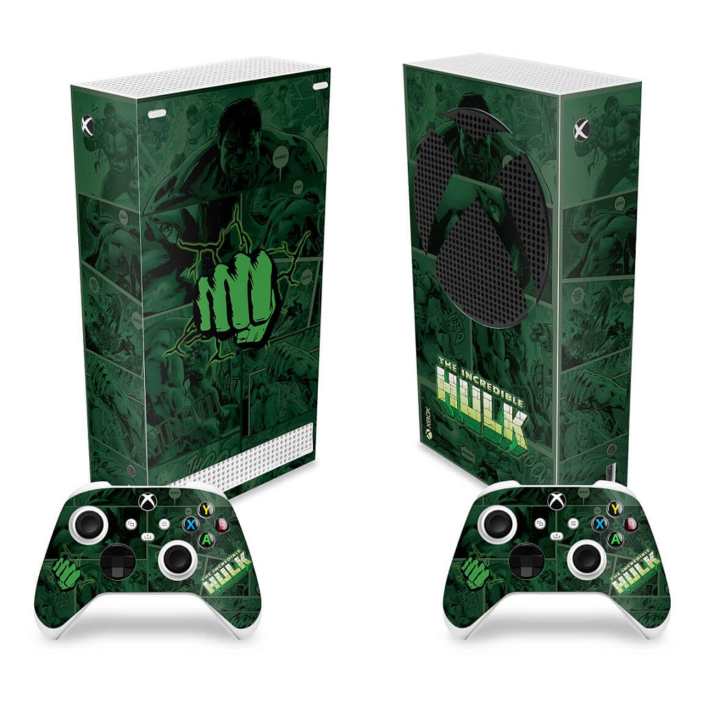 Skin Anti-Rage Xbox Series S Vertical - Hulk Comics
