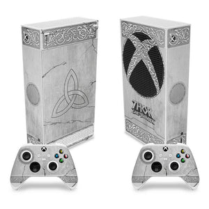 Skin Anti-Rage Xbox Series S Vertical - Mjolnir Thor Amor e Trovão