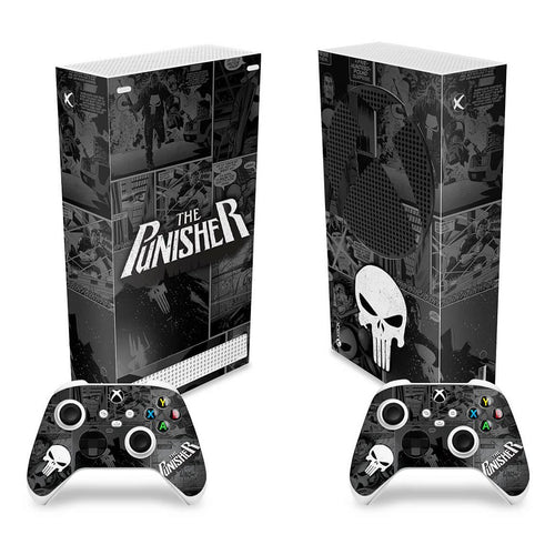 Skin Anti-Rage Xbox Series S Vertical - The Punisher Justiceiro Comics