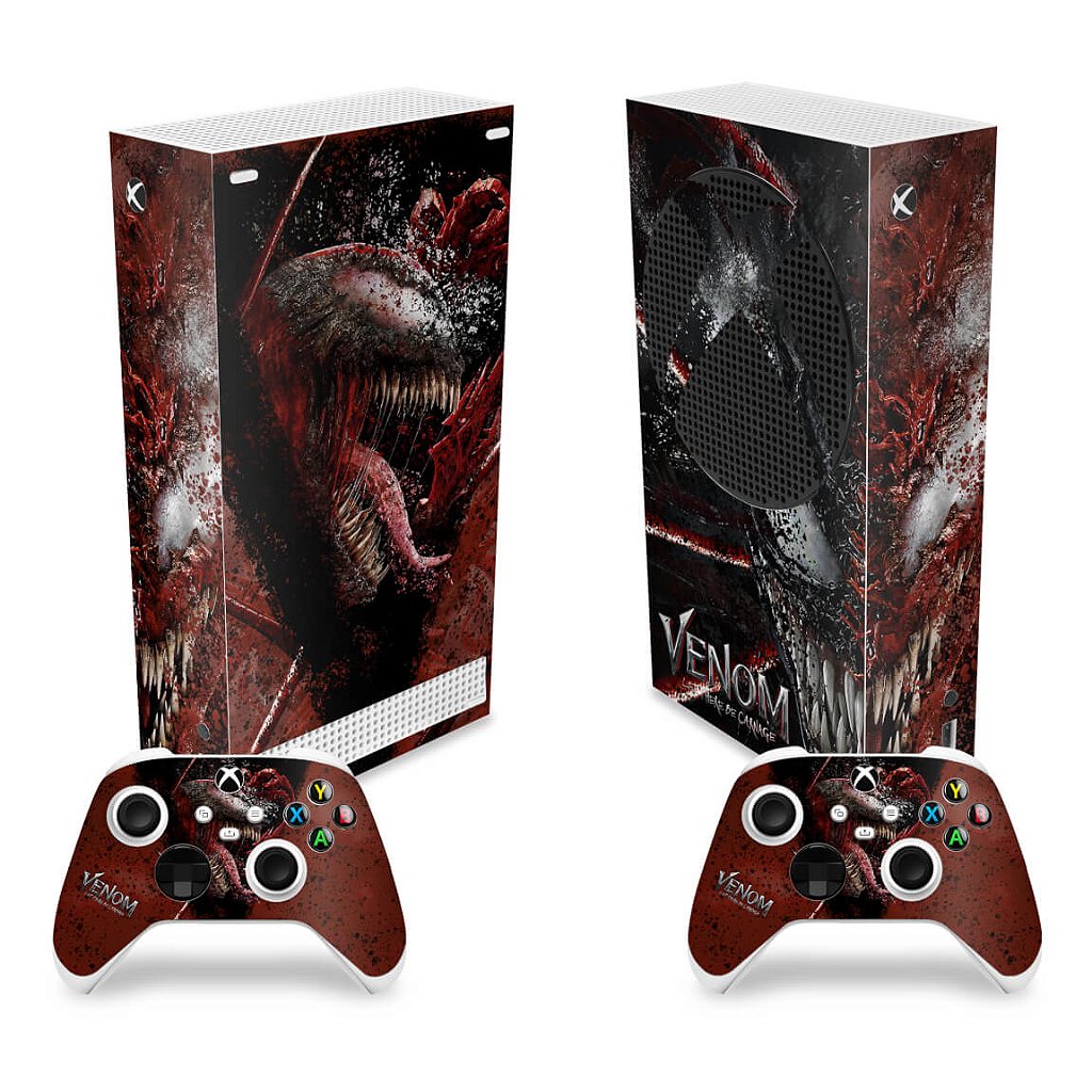 Skin Anti-Rage Xbox Series S Vertical - Venom Tempo de Carnificina