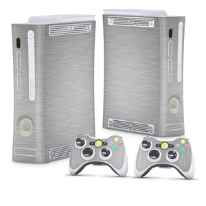 Skin Anti-Rage Xbox 360 Fat - Aço Escovado Cinza