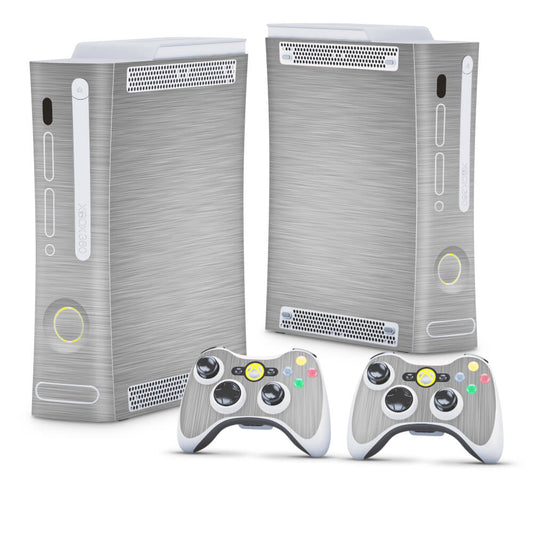 Skin Anti-Rage Xbox 360 Fat - Aço Escovado Cinza