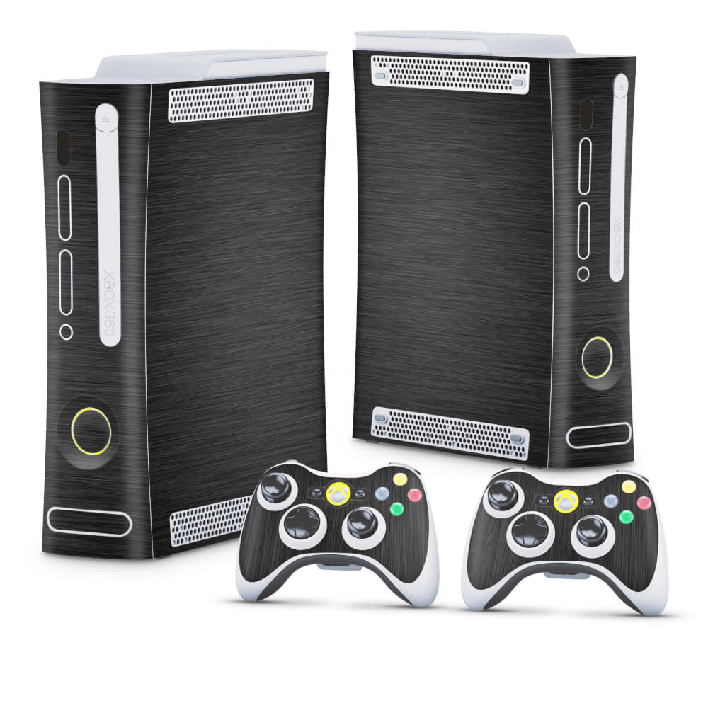 Skin Anti-Rage Xbox 360 Fat - Aço Escovado Preto