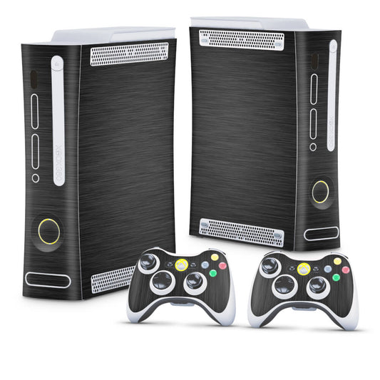 Skin Anti-Rage Xbox 360 Fat - Aço Escovado Preto