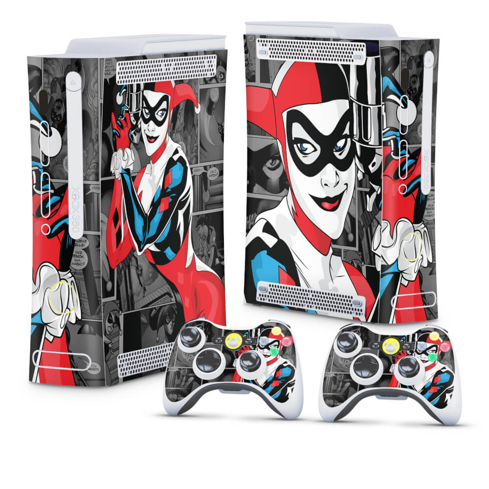 Skin Anti-Rage Xbox 360 Fat - Arlequina Harley Quinn