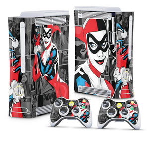 Skin Anti-Rage Xbox 360 Fat - Arlequina Harley Quinn