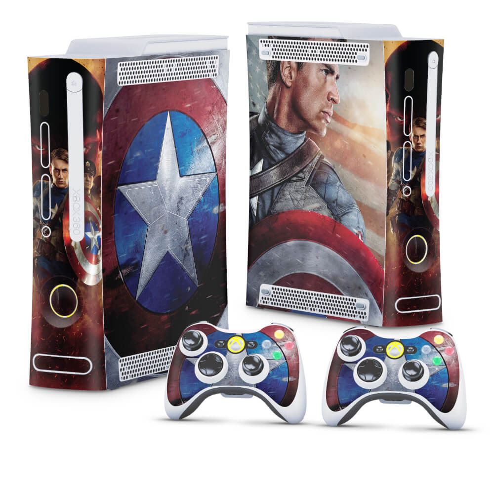 Skin Anti-Rage Xbox 360 Fat - Capitão América