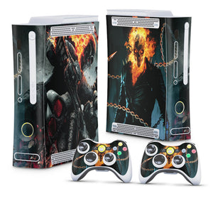 Skin Anti-Rage Xbox 360 Fat - Ghost Rider - Motoqueiro Fantasma #B