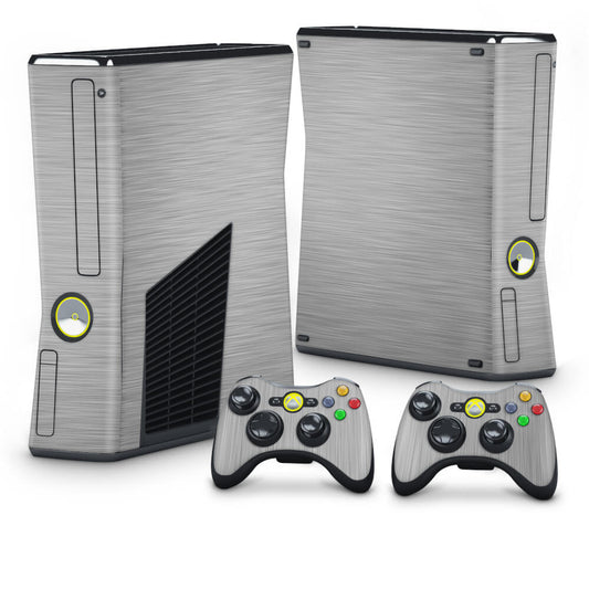 Skin Anti-Rage Xbox 360 Slim - Aço Escovado Cinza